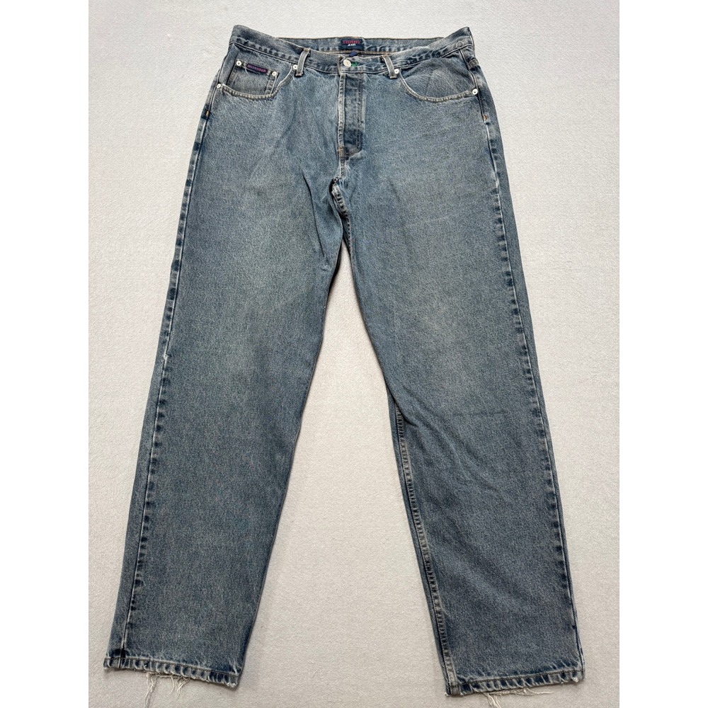 90s Tommy‎ Hilfiger Jeans Men's 38x34 Blue Denim Medium Wash Button Fly Canada